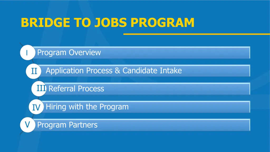 bridge to jobs program 1