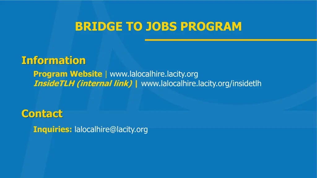 bridge to jobs program 7