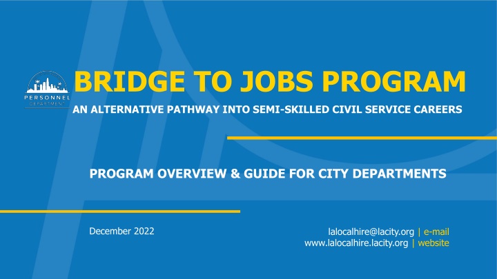 bridge to jobs program