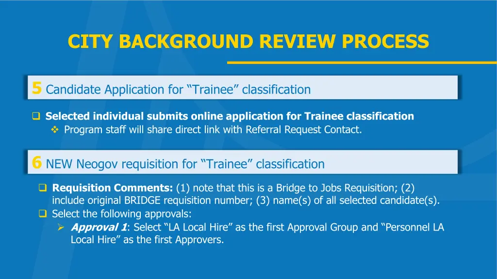 city background review process