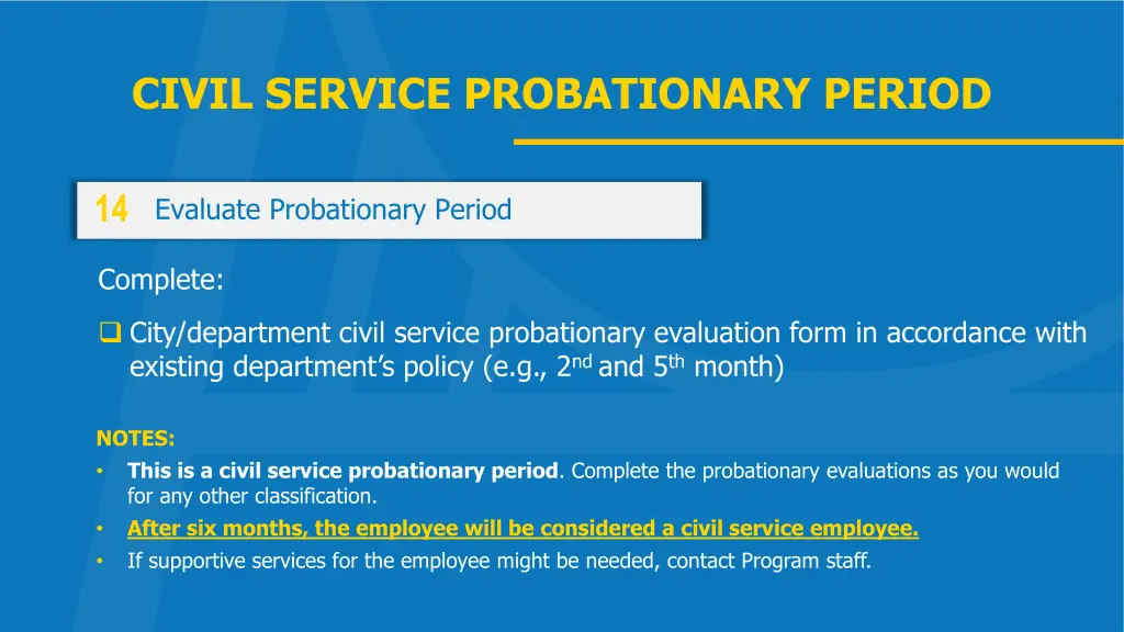 civil service probationary period