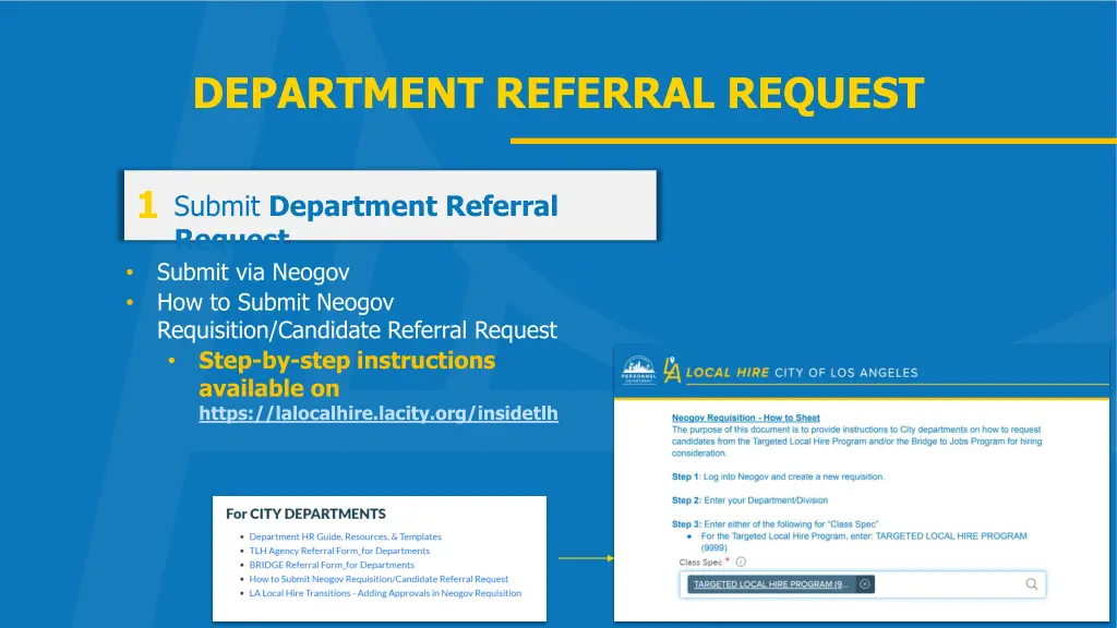 department referral request