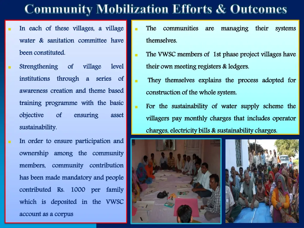 community mobilization efforts outcomes