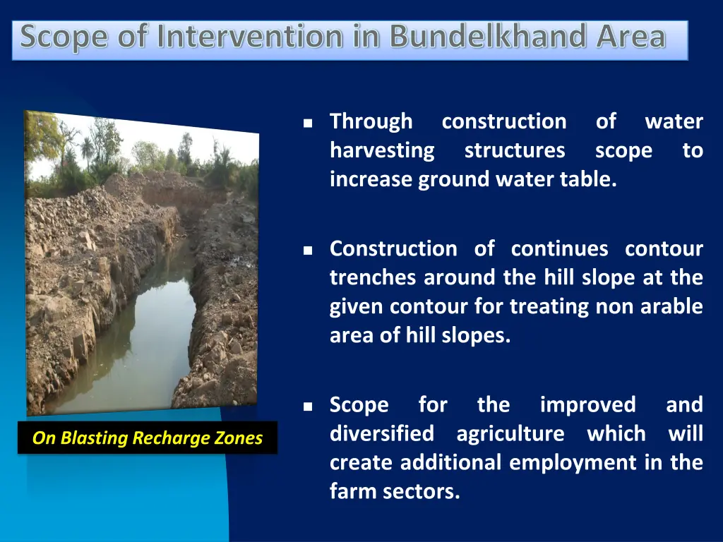 scope of intervention in bundelkhand area