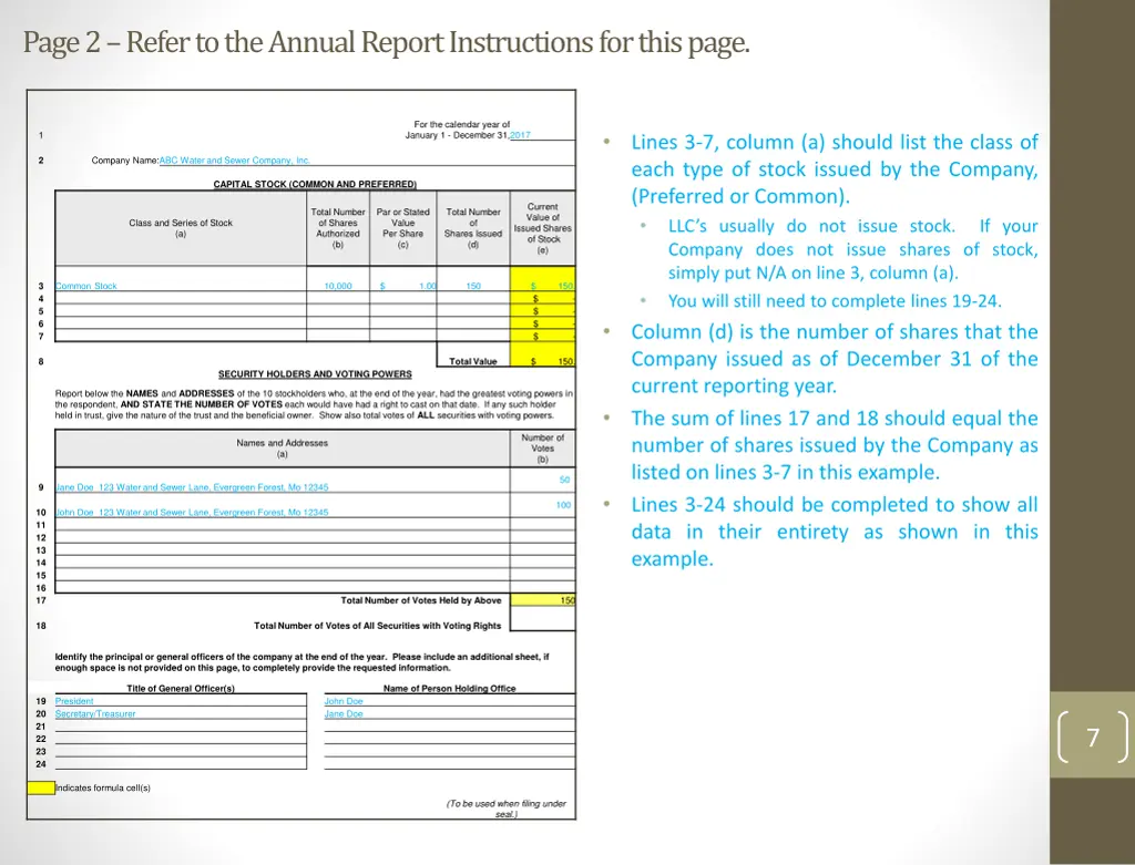 page 2 refer to the annual report instructions