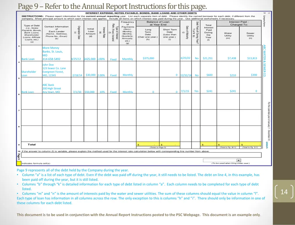 page 9 refer to the annual report instructions