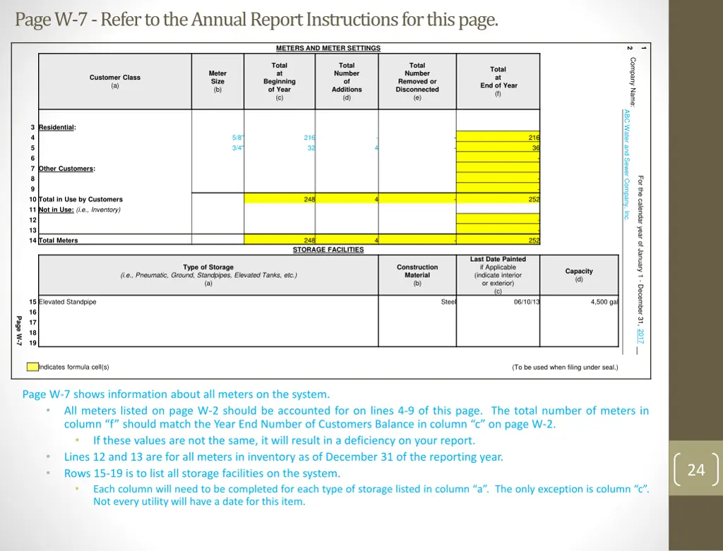 page w 7 refer to the annual report instructions