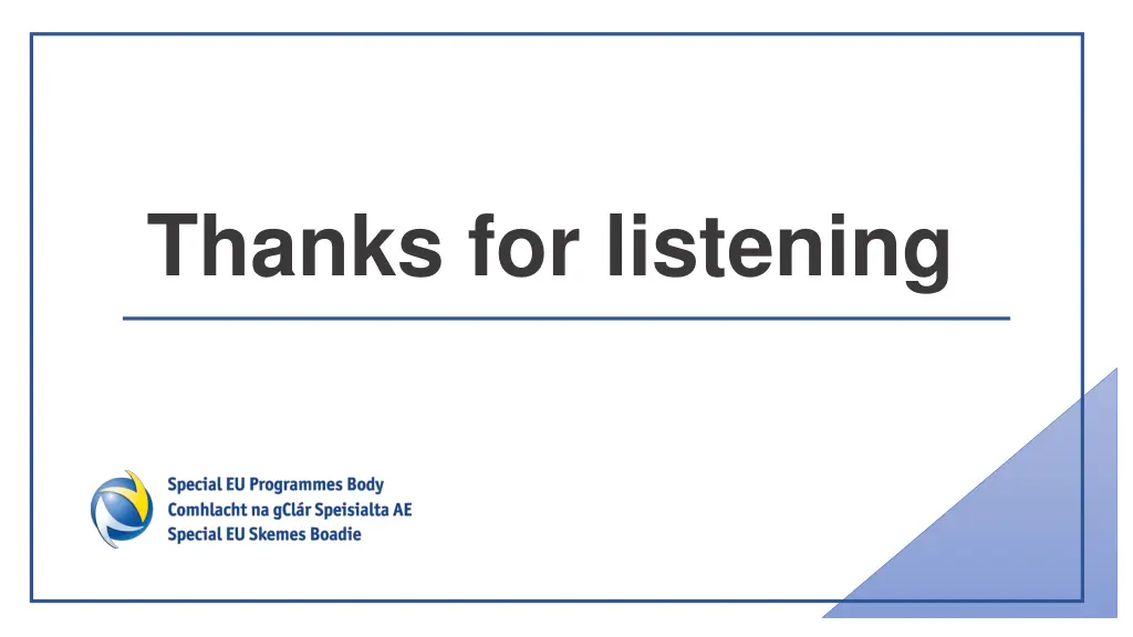 thanks for listening