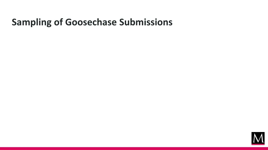 sampling of goosechase submissions