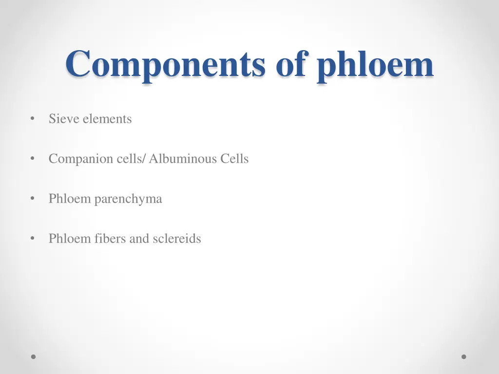 components of phloem