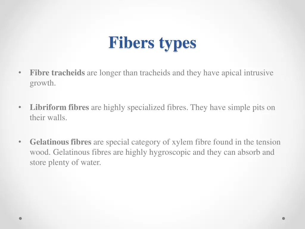 fibers types