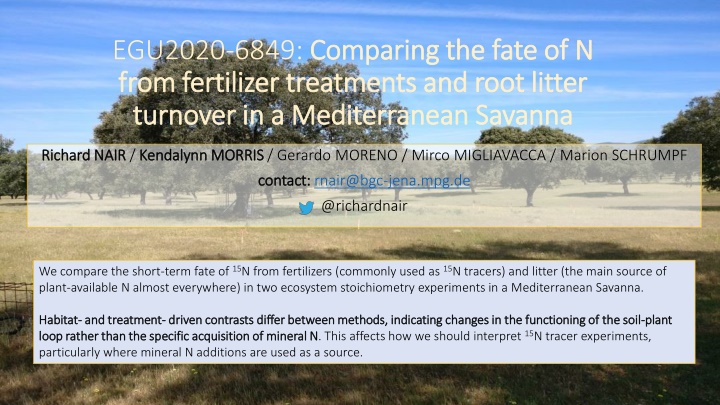 egu2020 6849 comparing from fertilizer treatments