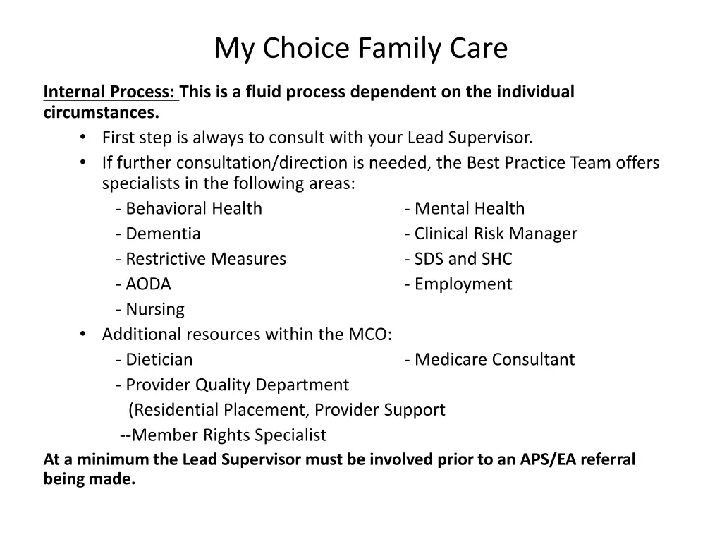 my choice family care