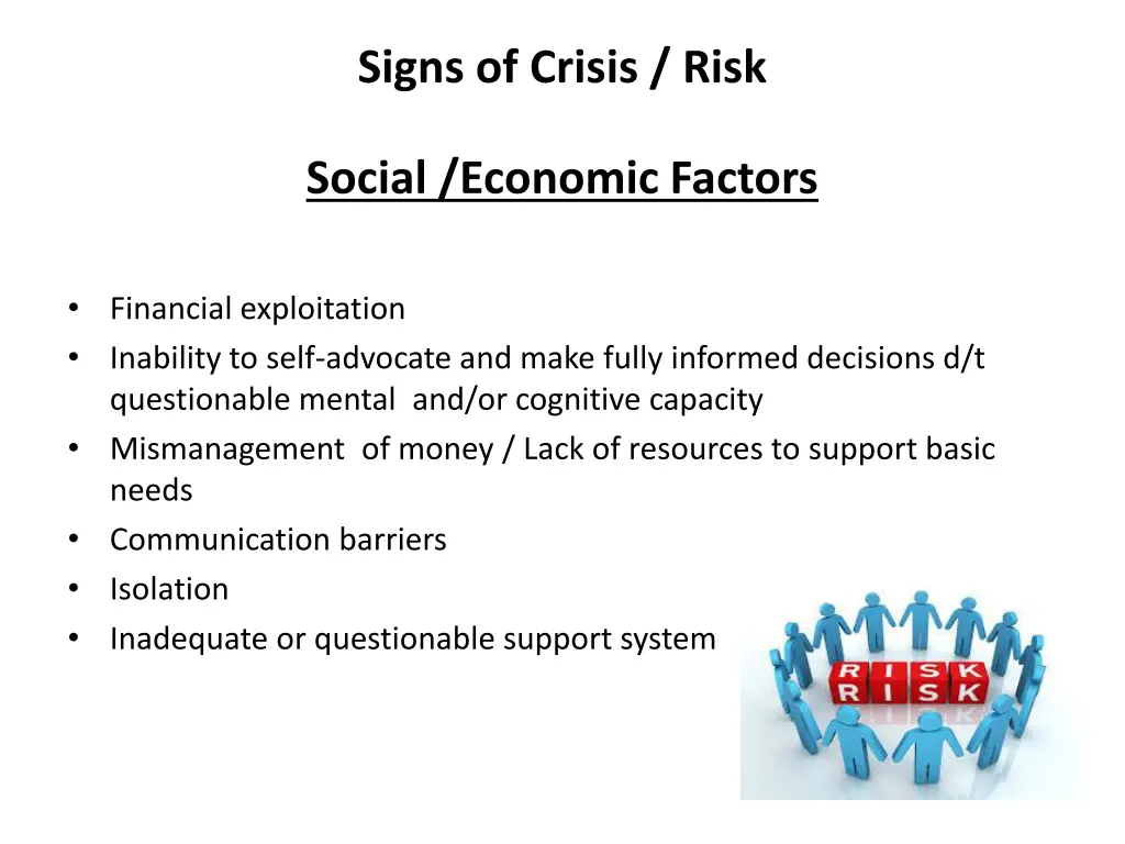 signs of crisis risk 2