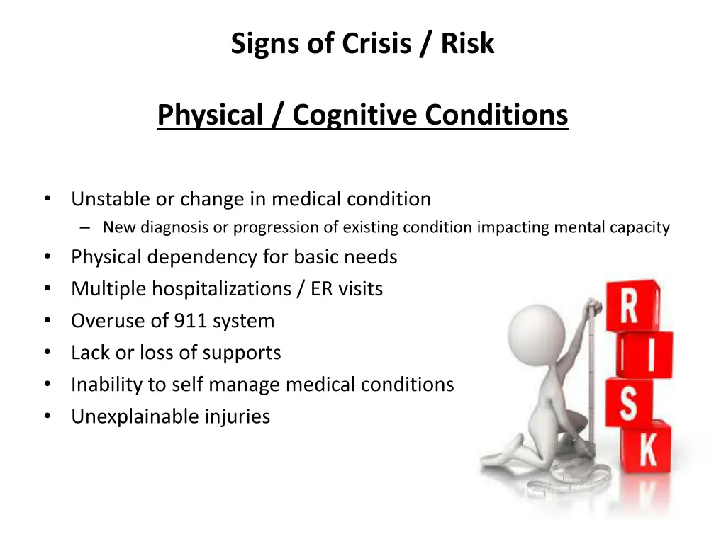 signs of crisis risk