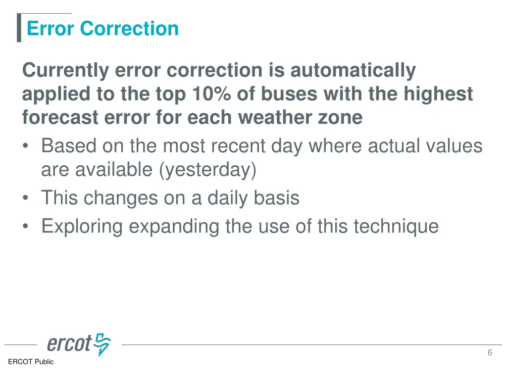 error correction