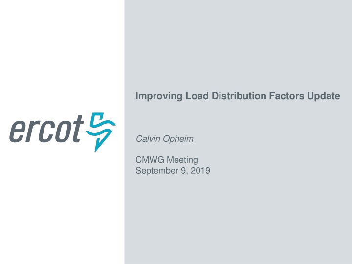 improving load distribution factors update