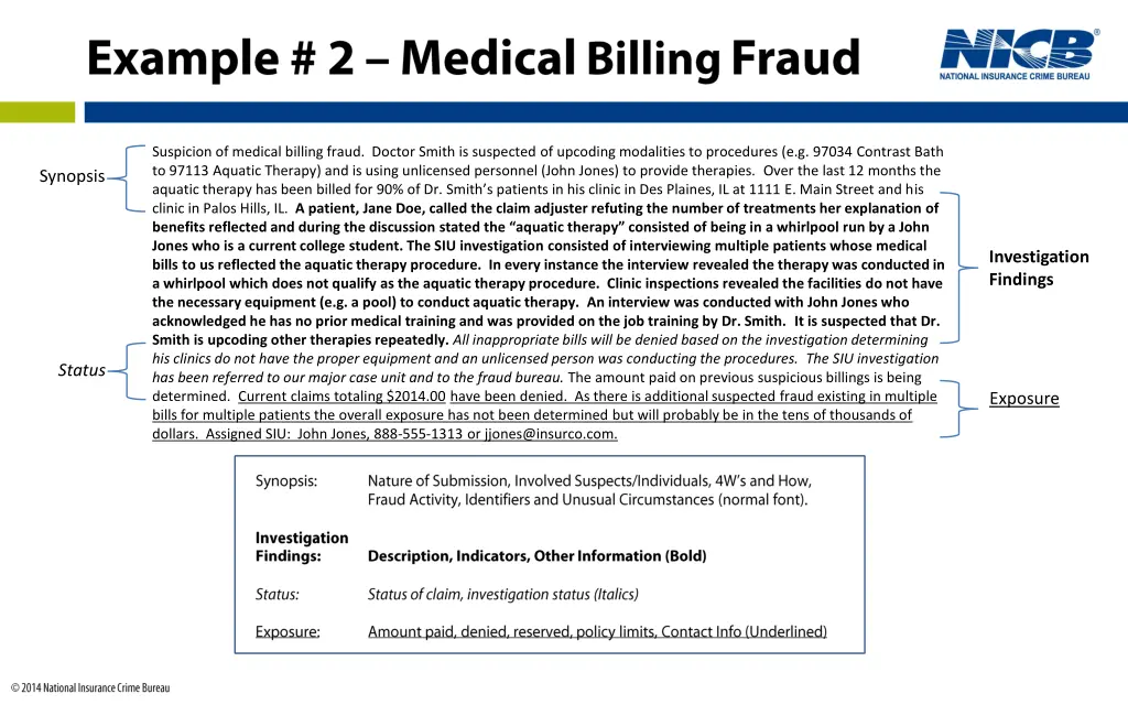 suspicion of medical billing fraud doctor smith