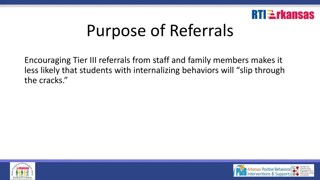 purpose of referrals