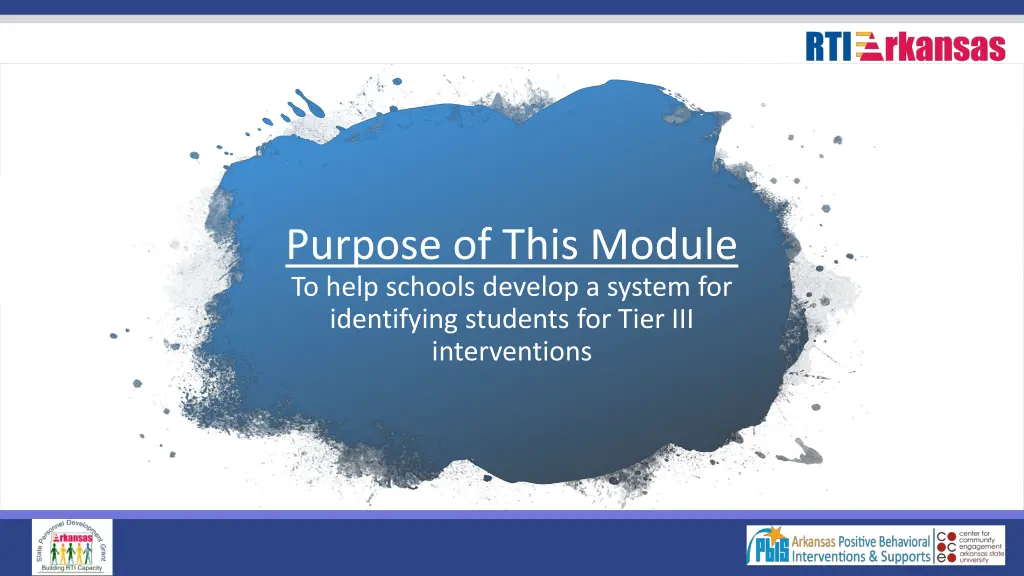 purpose of this module to help schools develop