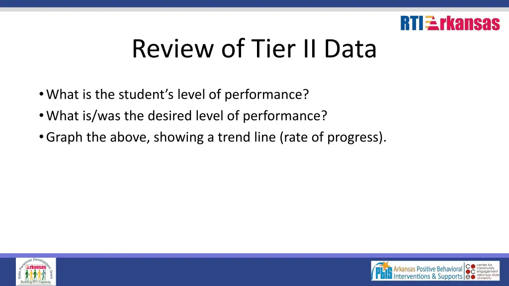 review of tier ii data