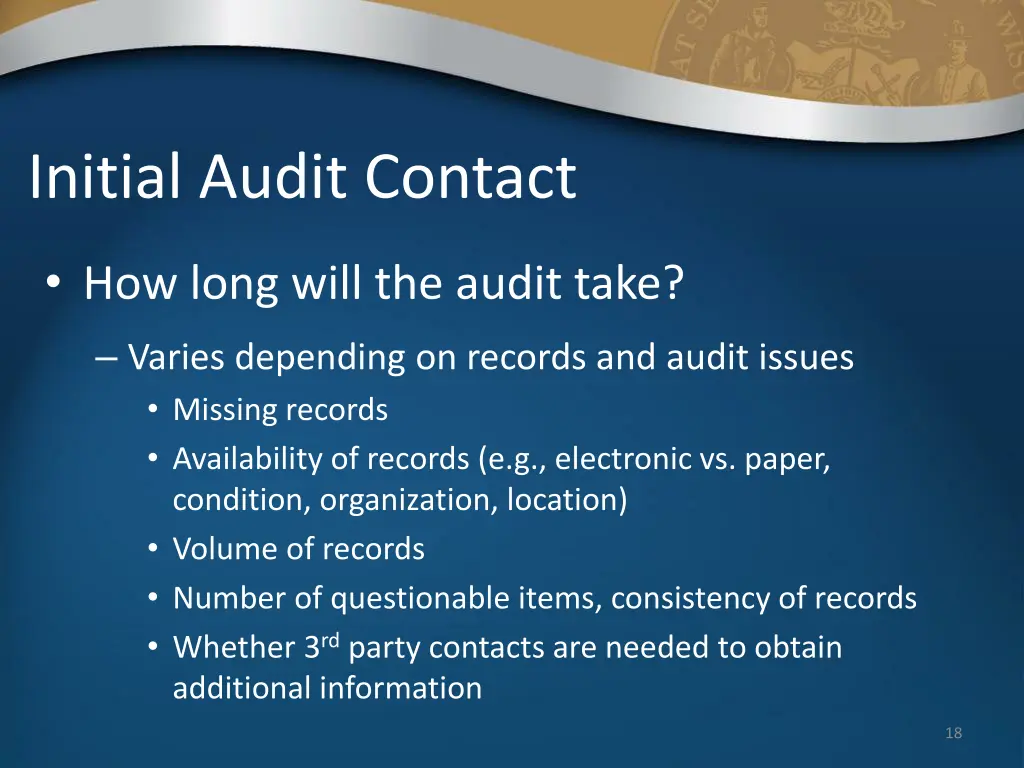 initial audit contact 2