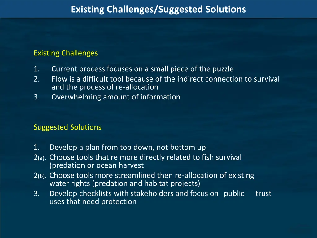 existing challenges suggested solutions