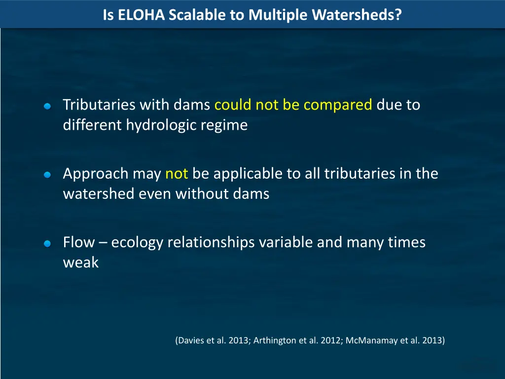 is eloha scalable to multiple watersheds