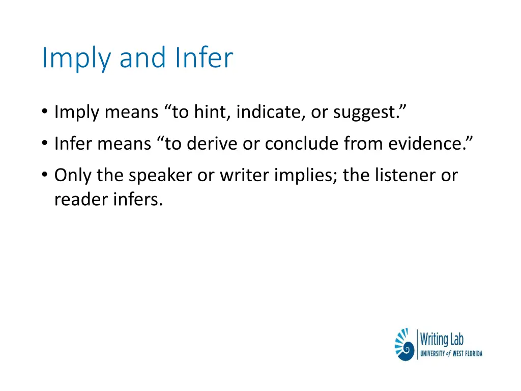 imply and infer