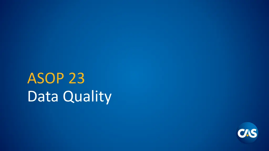 asop 23 data quality