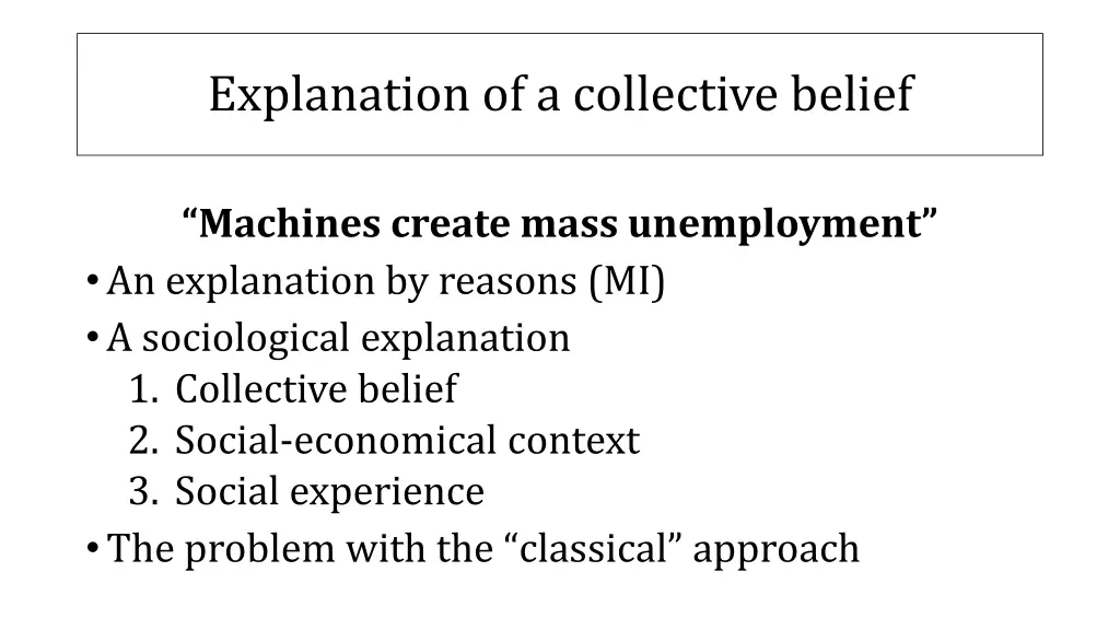 explanation of a collective belief 3