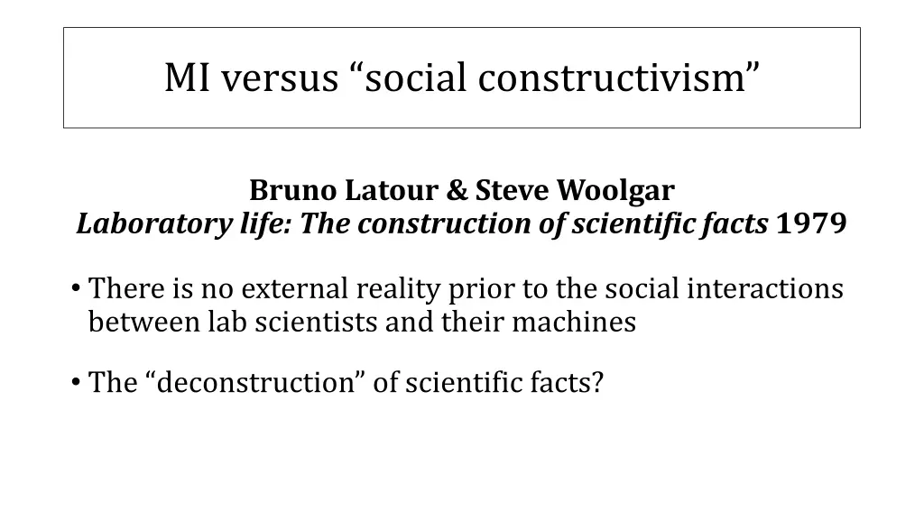 mi versus social constructivism 2