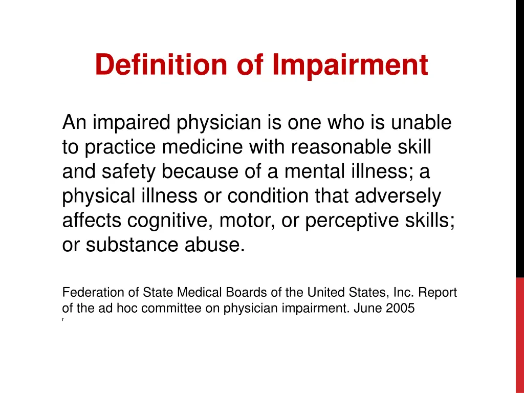 definition of impairment