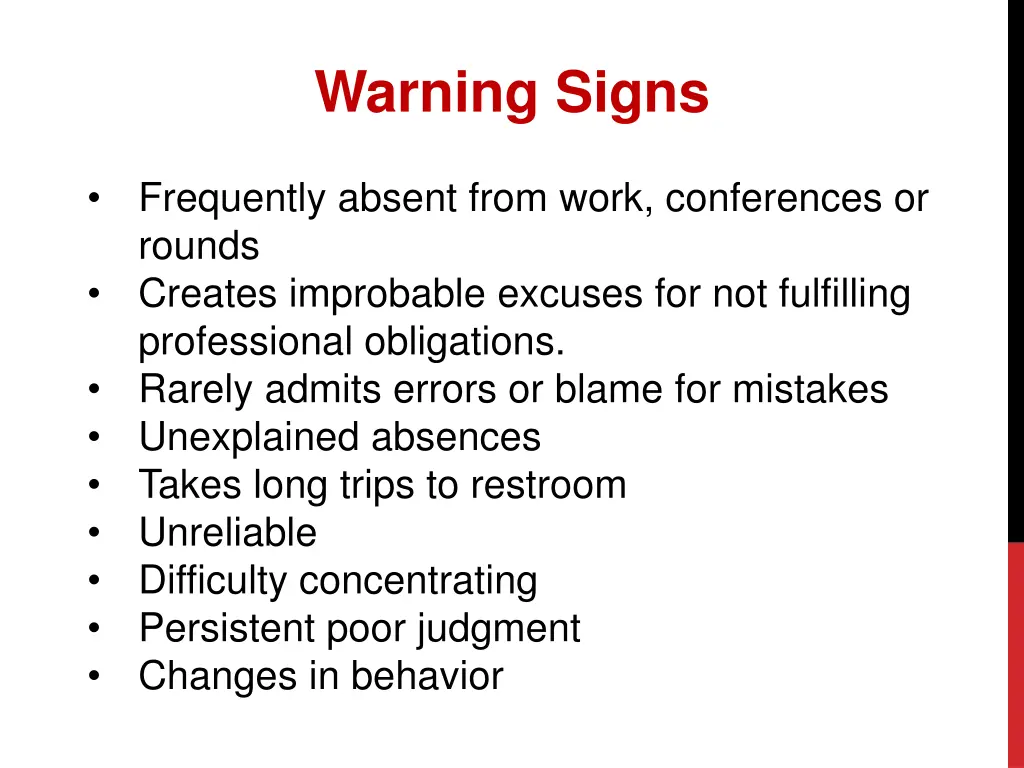 warning signs