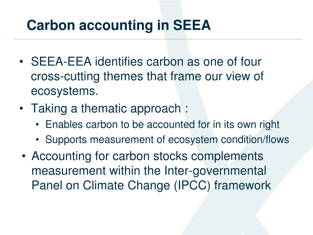 carbon accounting in seea