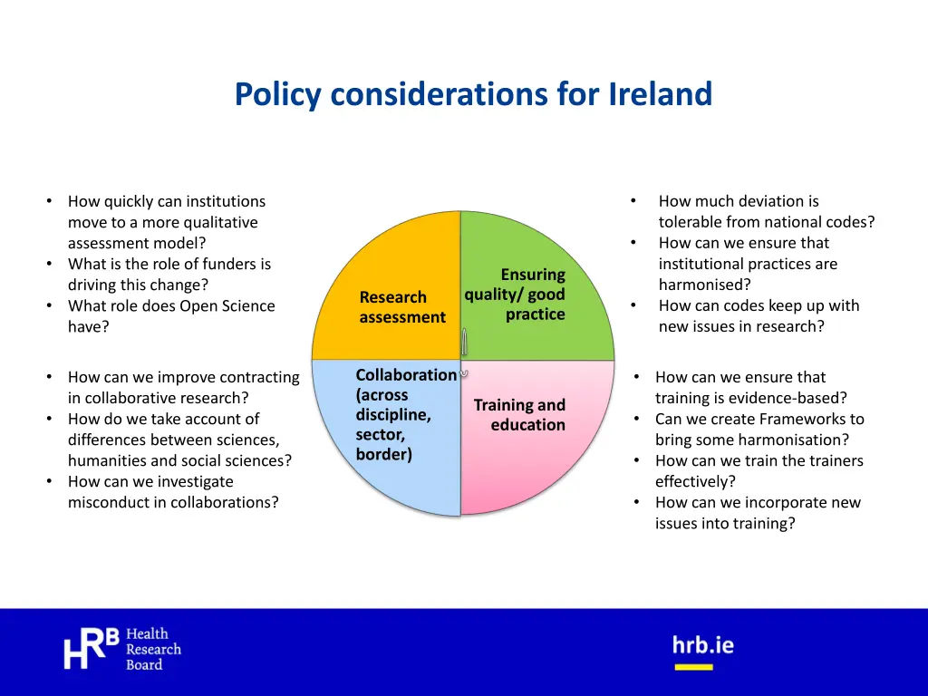 policy considerations for ireland