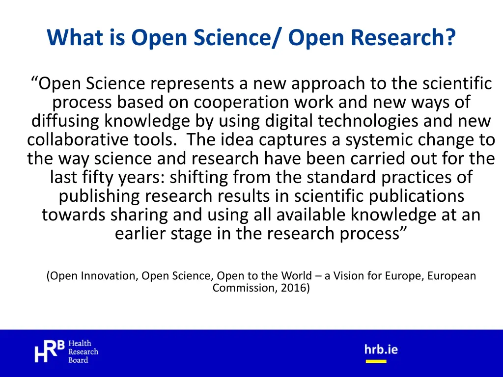 what is open science open research