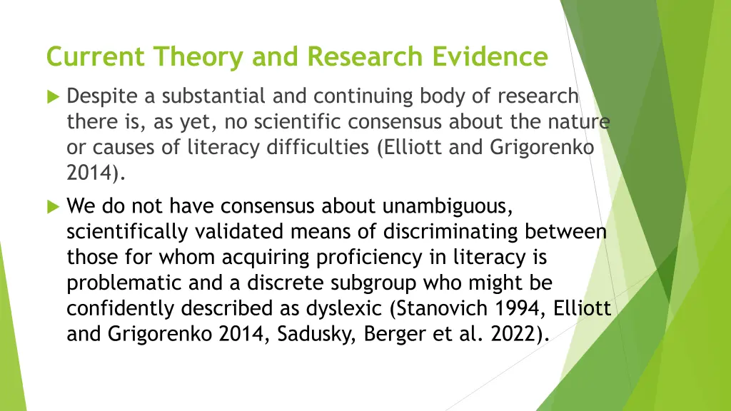 current theory and research evidence