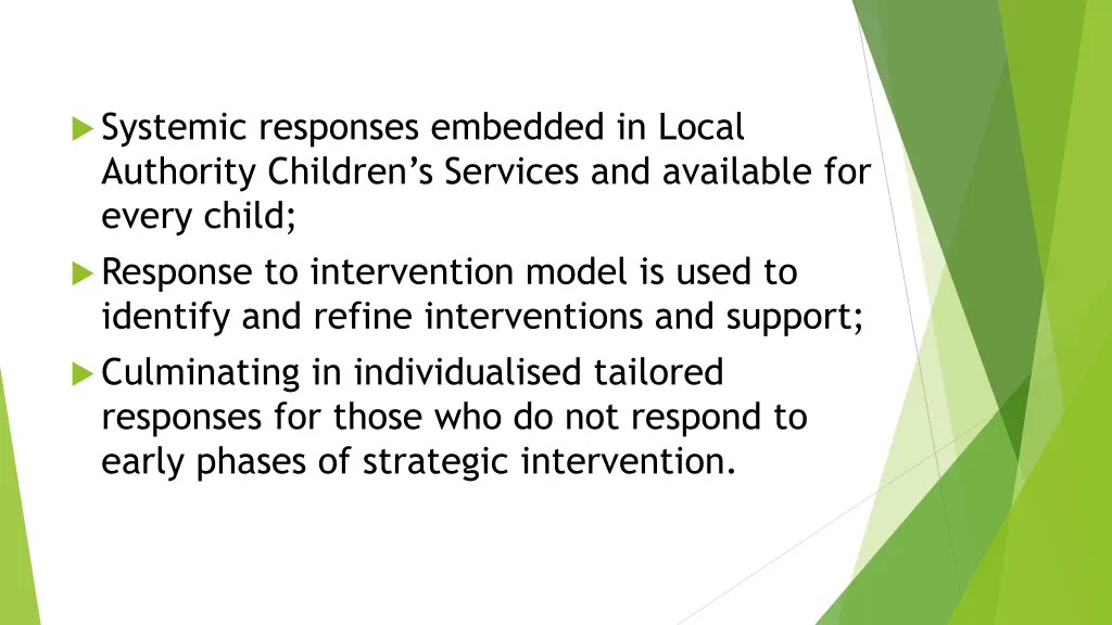 systemic responses embedded in local authority