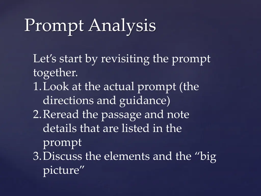 prompt analysis