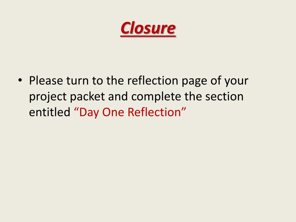 closure