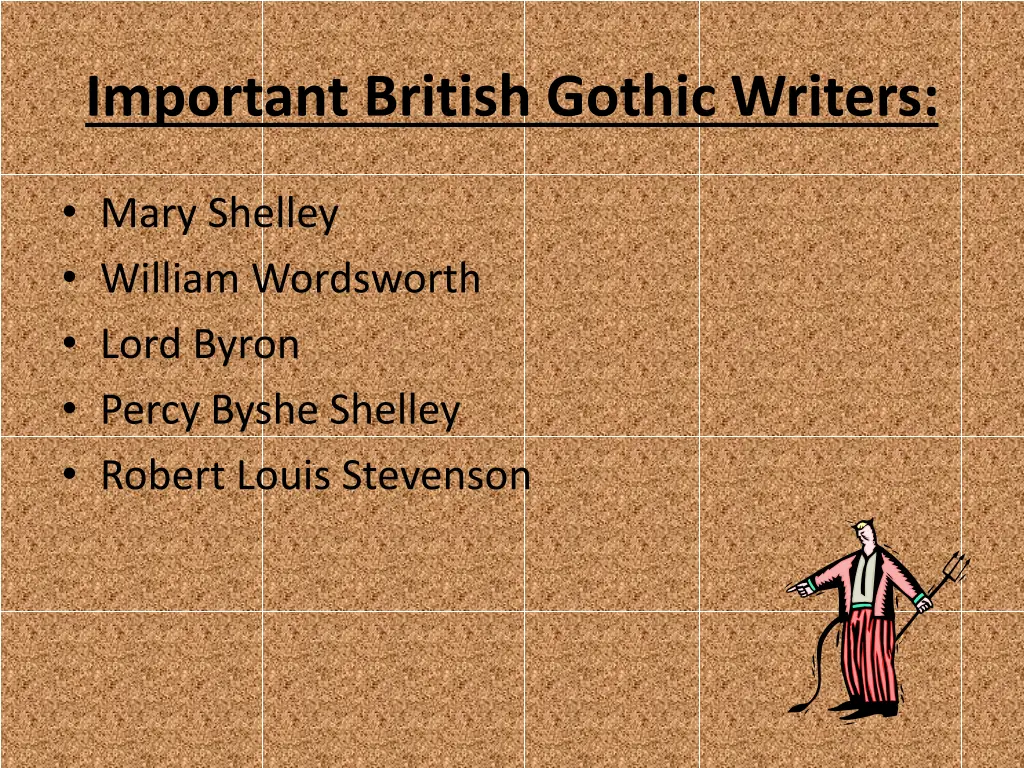 important british gothic writers