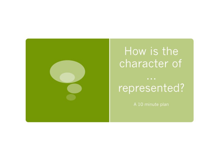 how is the character of represented