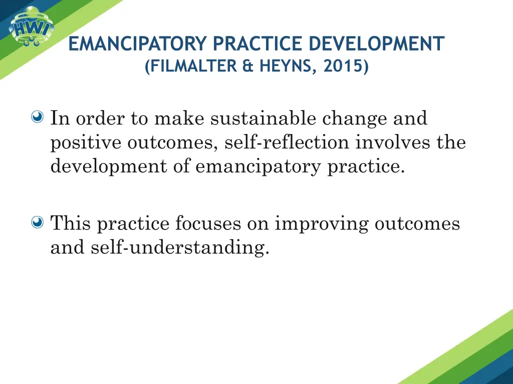 emancipatory practice development filmalter heyns