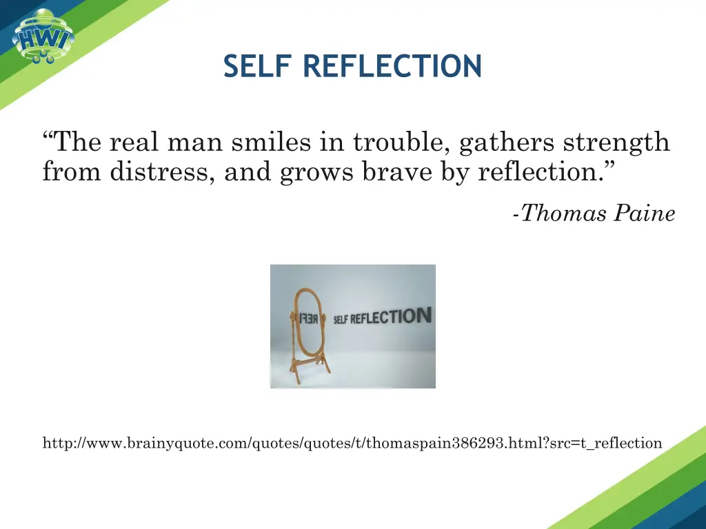 self reflection 1