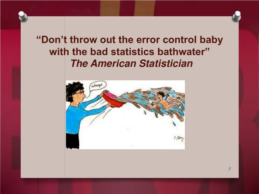 don t throw out the error control baby with