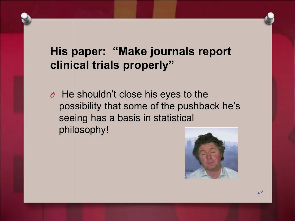 his paper make journals report clinical trials