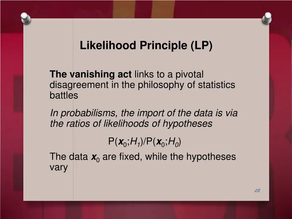 likelihood principle lp