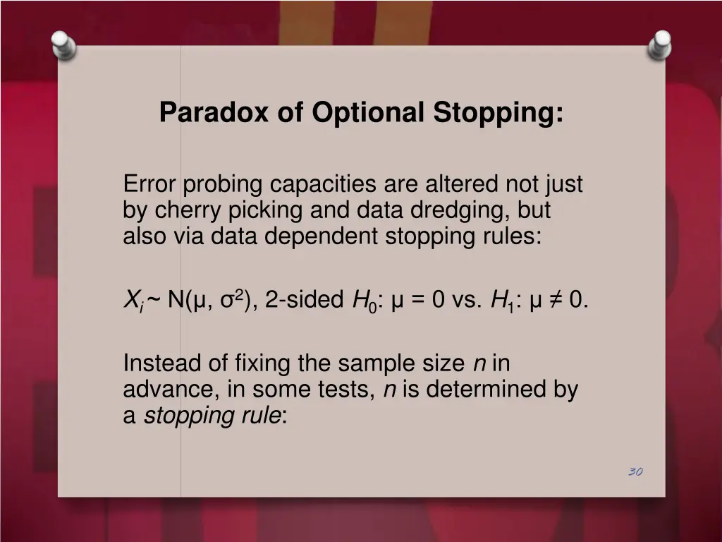 paradox of optional stopping