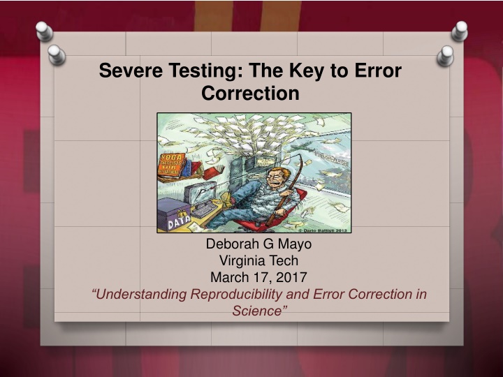 severe testing the key to error correction